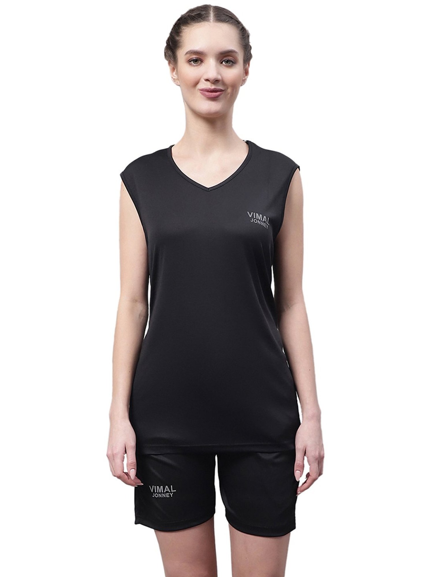 Vimal Jonney Black T-Shirt With Shorts