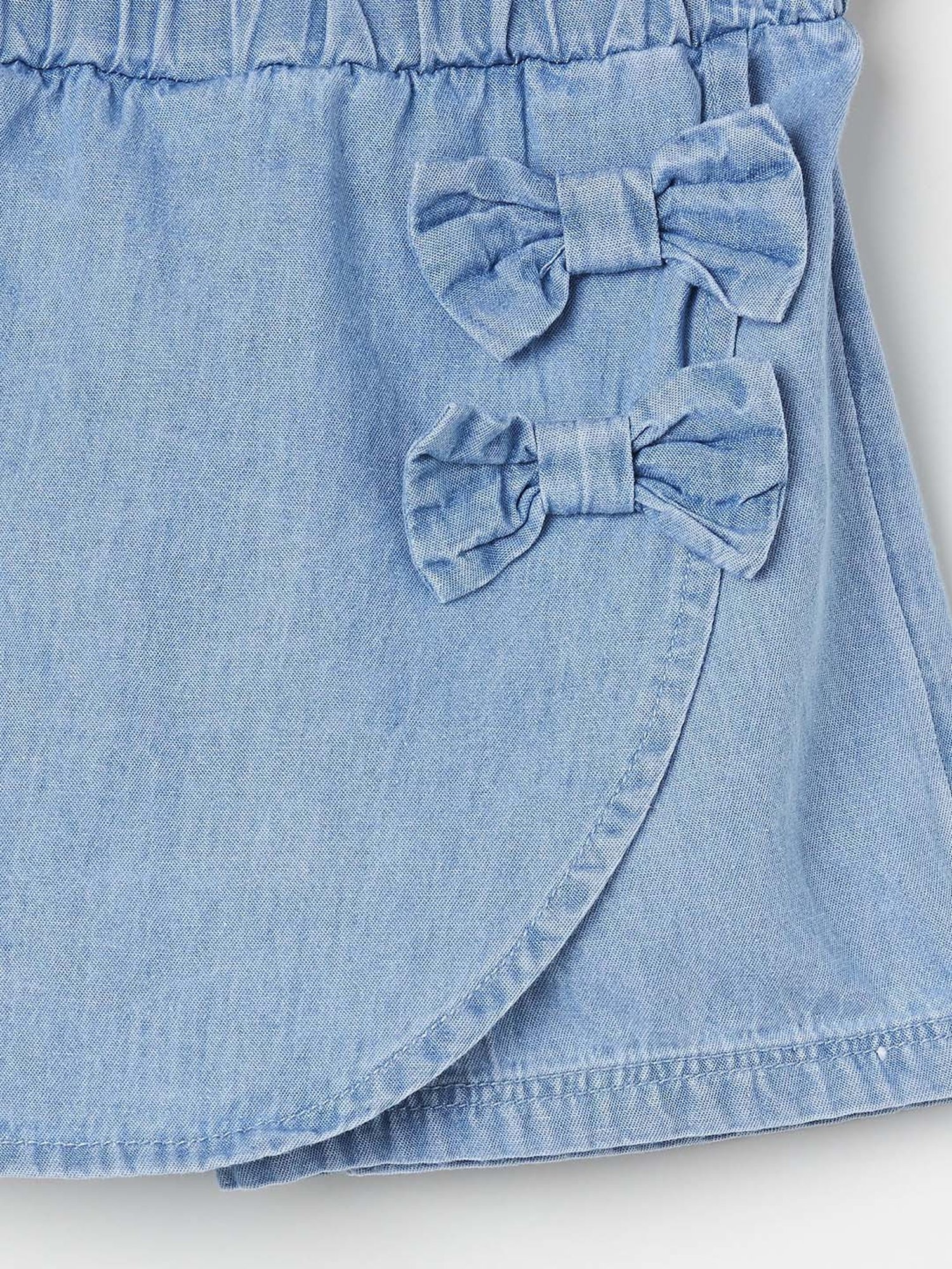 Juniors by Lifestyle Blue Cotton Regular Fit Skirt