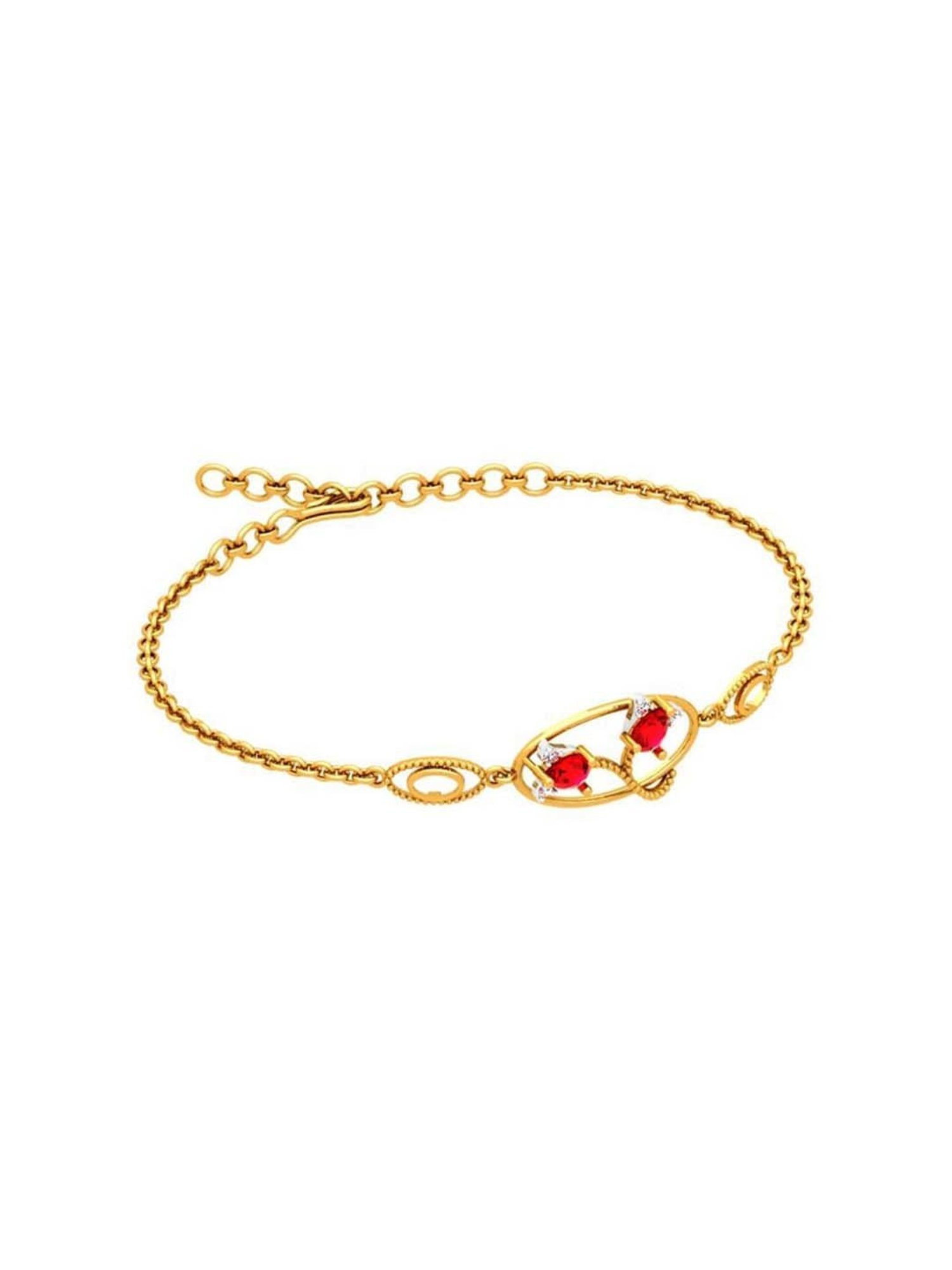 P.C. Chandra Jewellers 22k Yellow Gold Ravishing Rose Bracelet