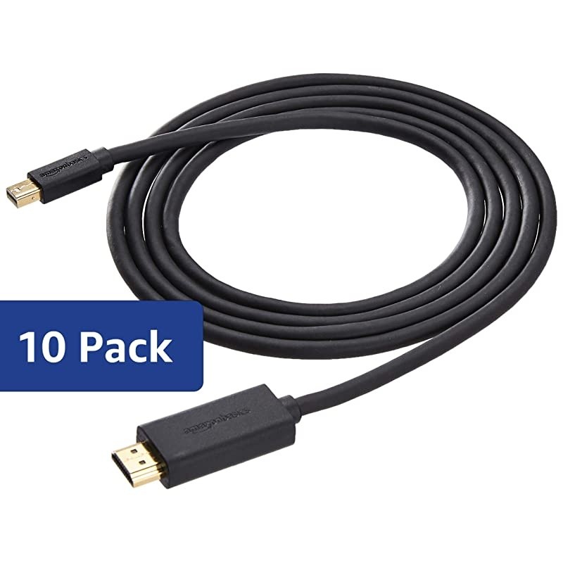 Audio Video Mini DisplayPort to HDMI Cable 6 Feet 10Pack