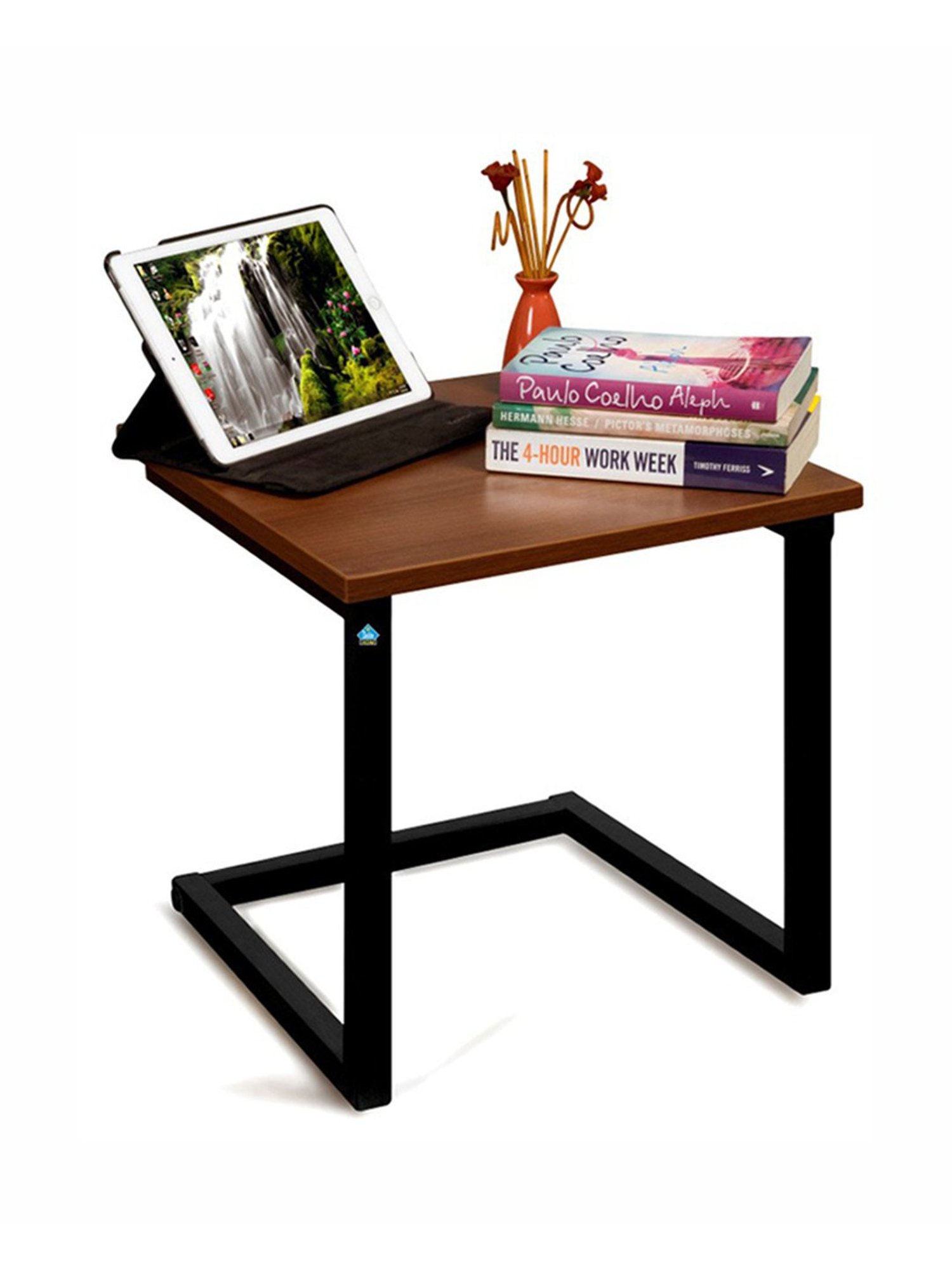 Delite Kom Ren Acacia Dark Metal Side Table