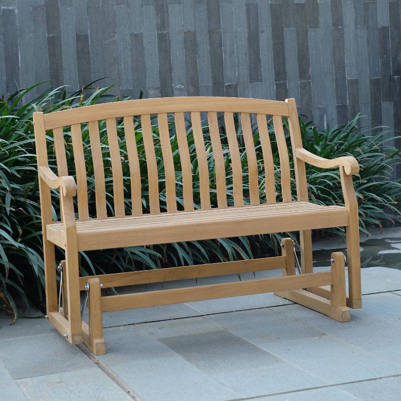 Sunnydaze Outdoor Meranti Wood with Teak Oil Finish Wooden Garden Planter Box Bench Seat - 68" - Brown