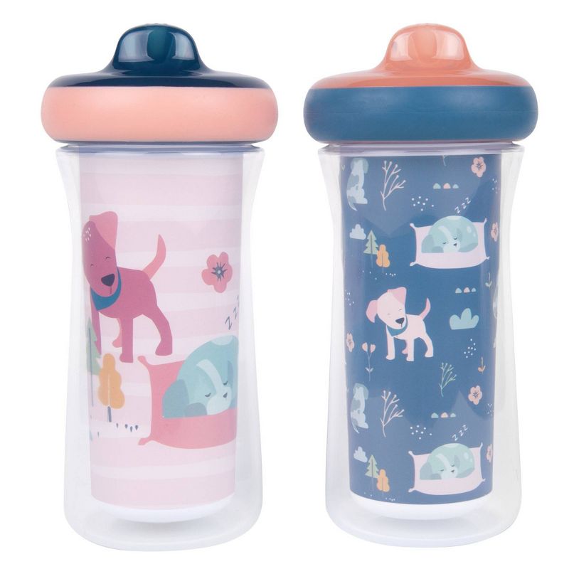 The First Years 2pk Insulated Sippy Cups - 12+ Months - Pink - 9oz