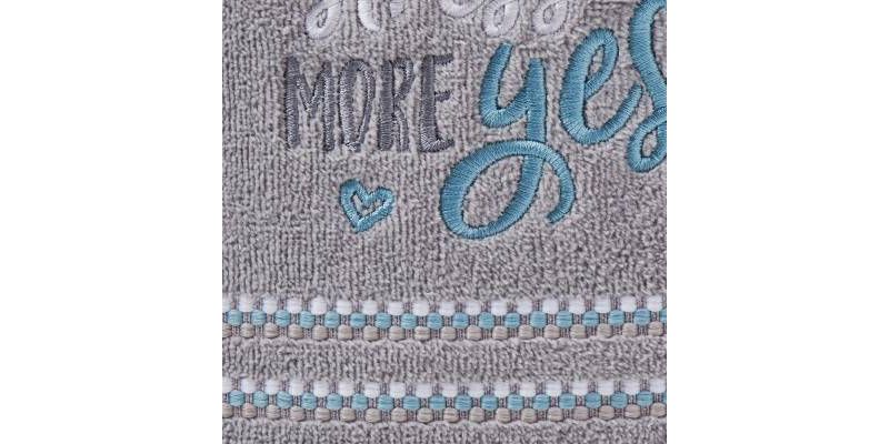 2pc Less Stress More Yes Hand Towel Gray - SKL Home