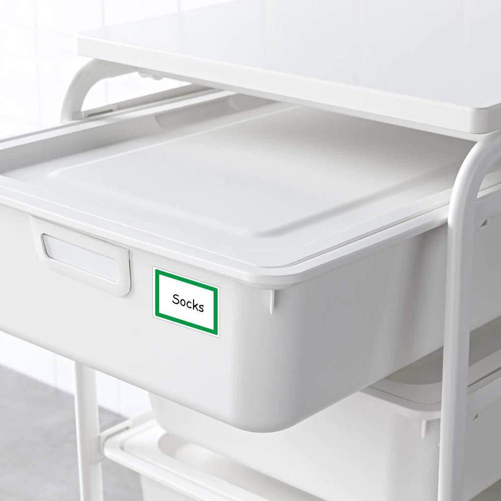 2 Roll Name Tag Sticker Colorful Label Sticker Self-Adhesive Name Label Classification Mark Sticker Paste for Home School Office (150pcs)