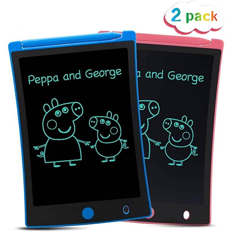 2 Pack 8.5-Inch LCD Writing Tablet for Kids, Electronic Drawing Pad Doodle Board Sketch Pad Mess Free Coloring Drawing Games, Gifts for Boys Girls