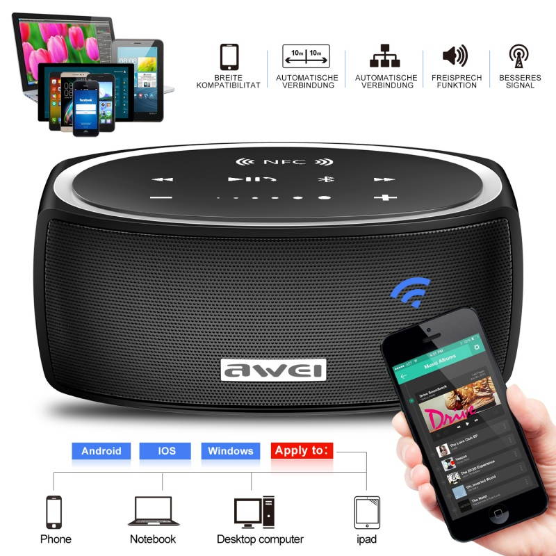 Touch Portable Bluetooth Speaker With HD Audio 360 Surround Super Bass Mini Music Speaker