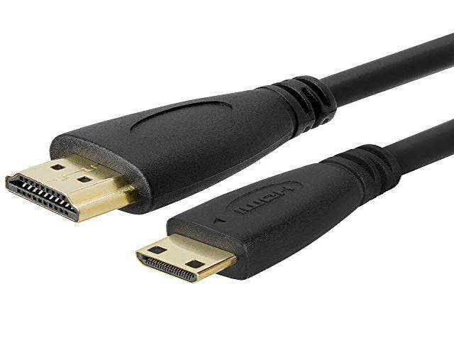 Cmple - High-Speed Mini HDMI to HDMI Cable (HDMI to Mini HDMI) 4K Ready - 10 Feet, Black