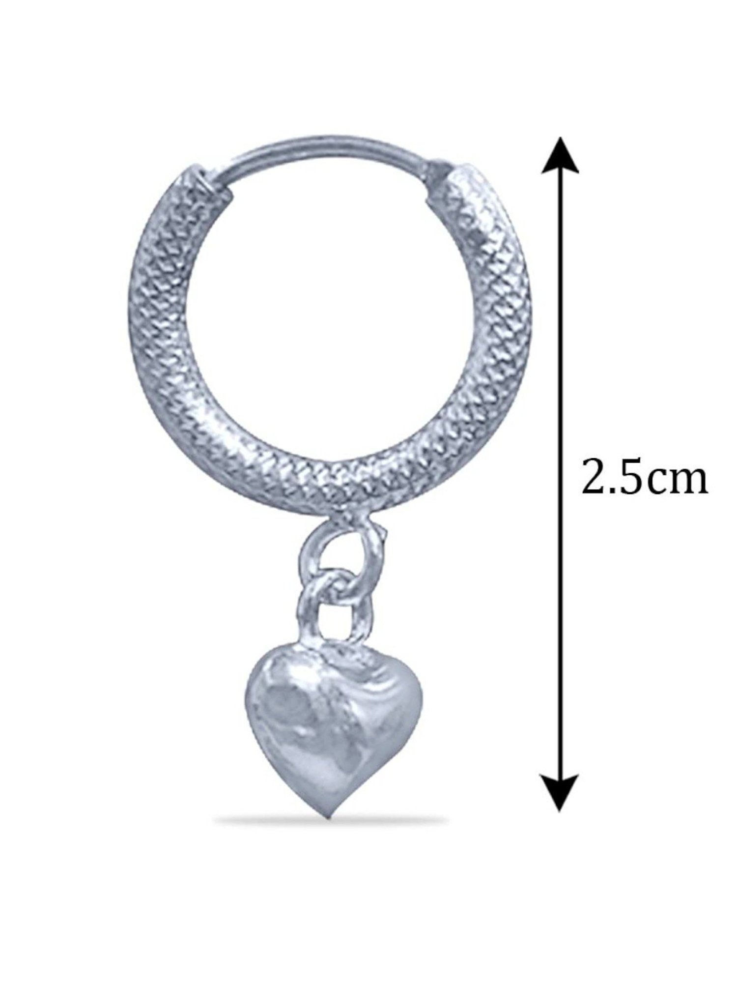 Taraash 925 Sterling Silver Charm Hoop Earrings for Kids Girls