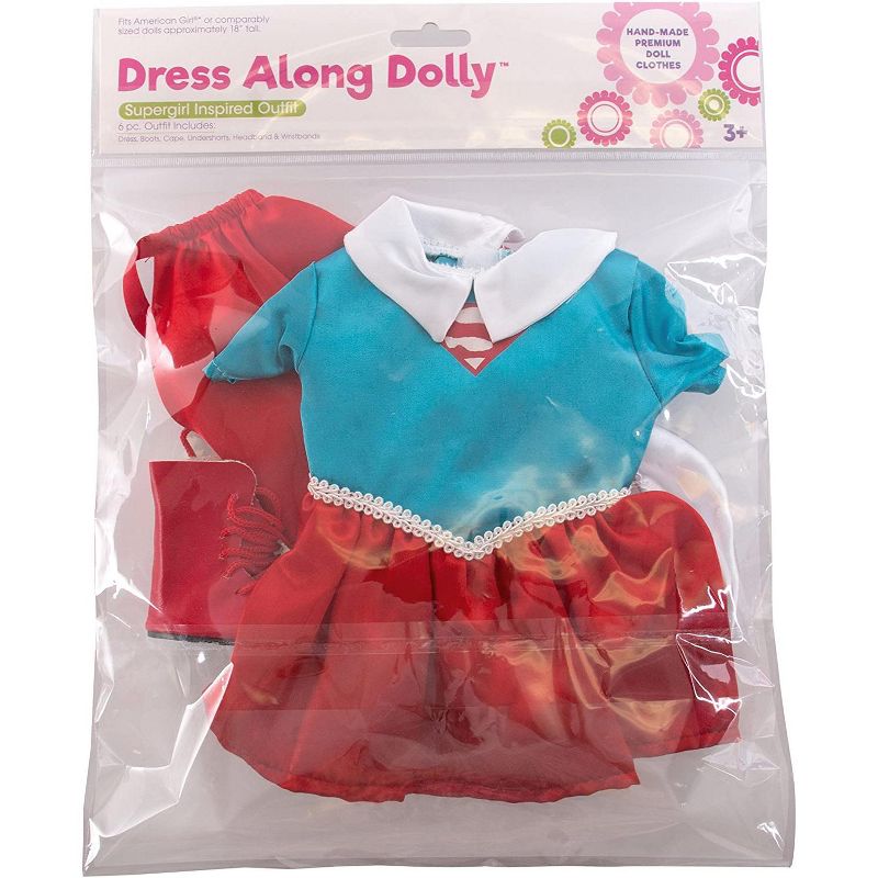 Dress Along Dolly Superwoman Outfit for American Girl Doll