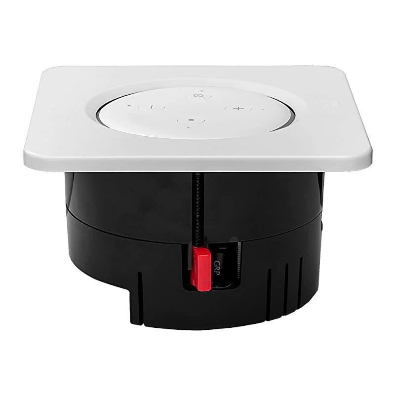 In Wall Amplifier for Alexa Dot (3rd Gen) 40W x 2 Channel, Slim Flush Mount, Local Source input & Subwoofer Output Nero VOX