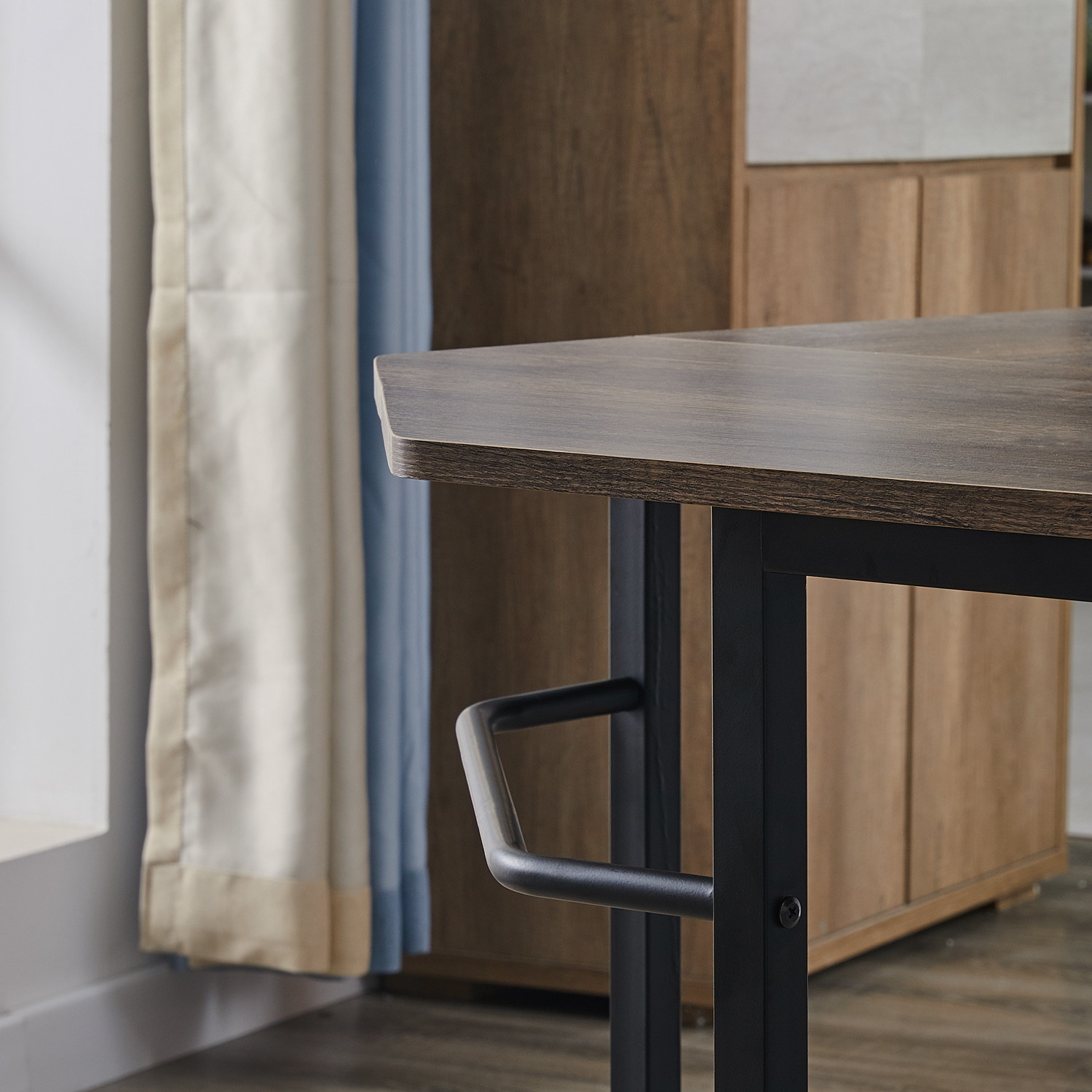 66'' L-shaped Desk Home Office Desk Computer Desk Gaming Desk Large Workstation with CPU Stand and Steel Structure