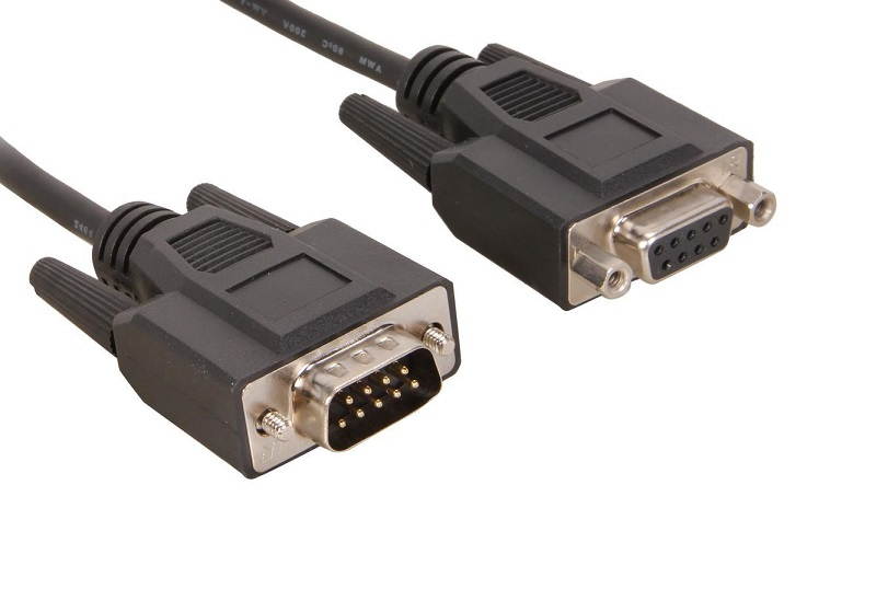 15Ft. DB9 M/F Serial RS232 Extension Cable, Black