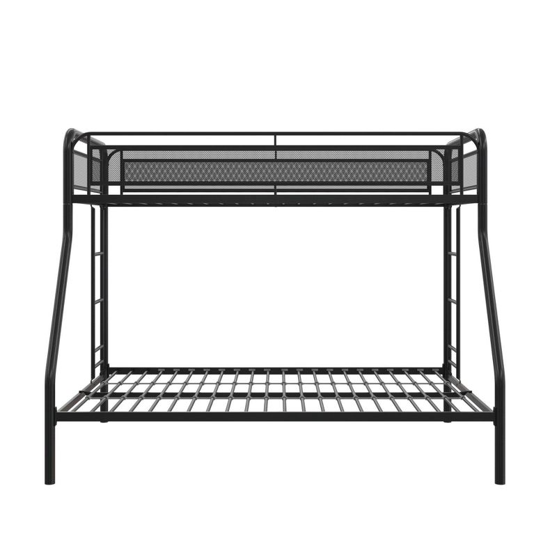 Twin/Full Meason Metal Bunk Bed Black - Room & Joy