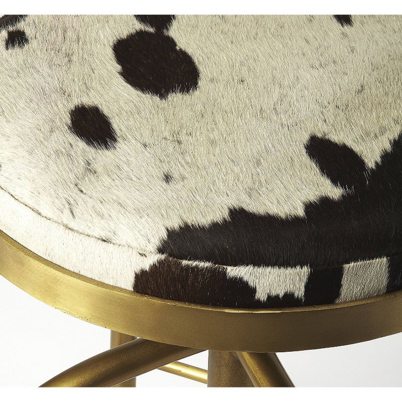 Grogan Hair On Hide Barstool Gold - Butler Specialty