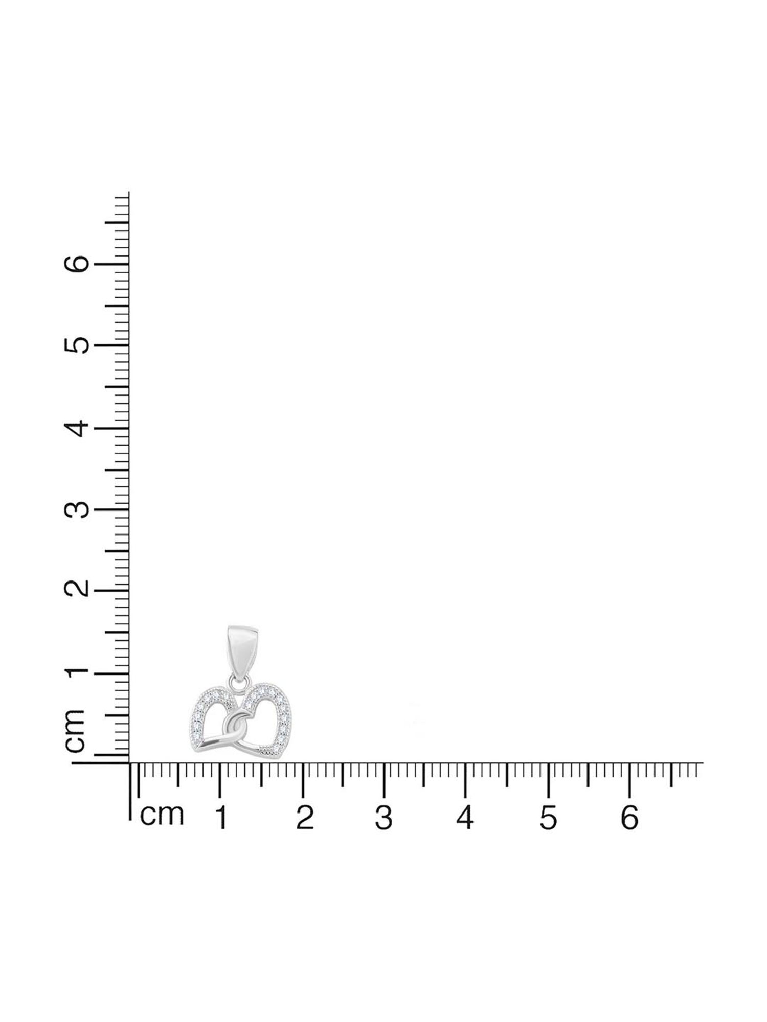 Anayra 92.5 Sterling Silver Heart Pendant with Chain for Women