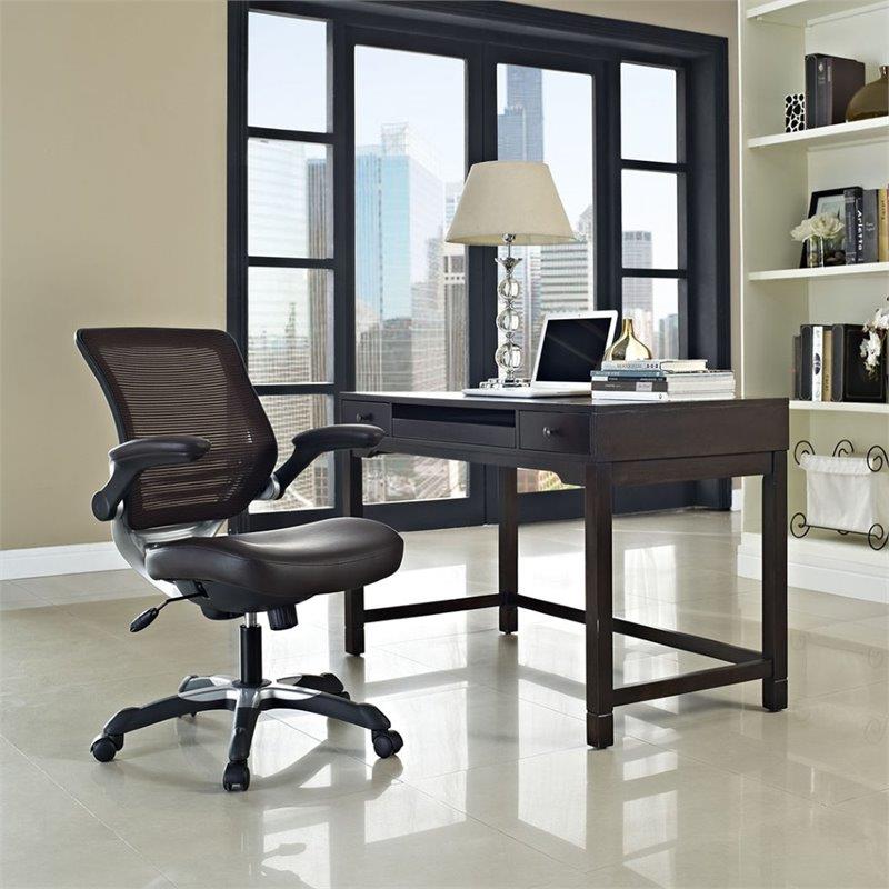 Edge Vinyl Office Chair in Brown