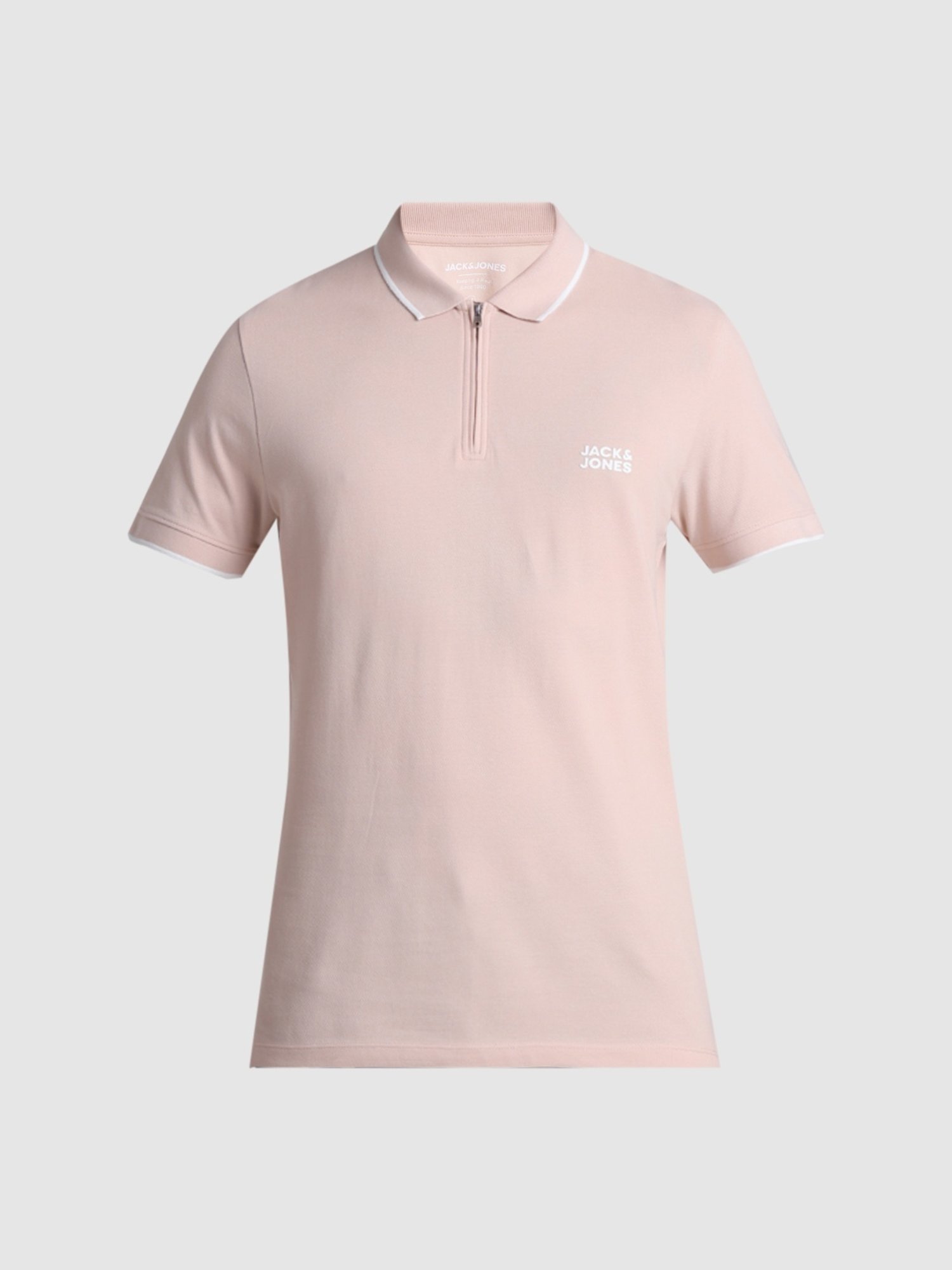 Jack & Jones Cameo Rose Cotton Slim Fit Polo T-Shirt