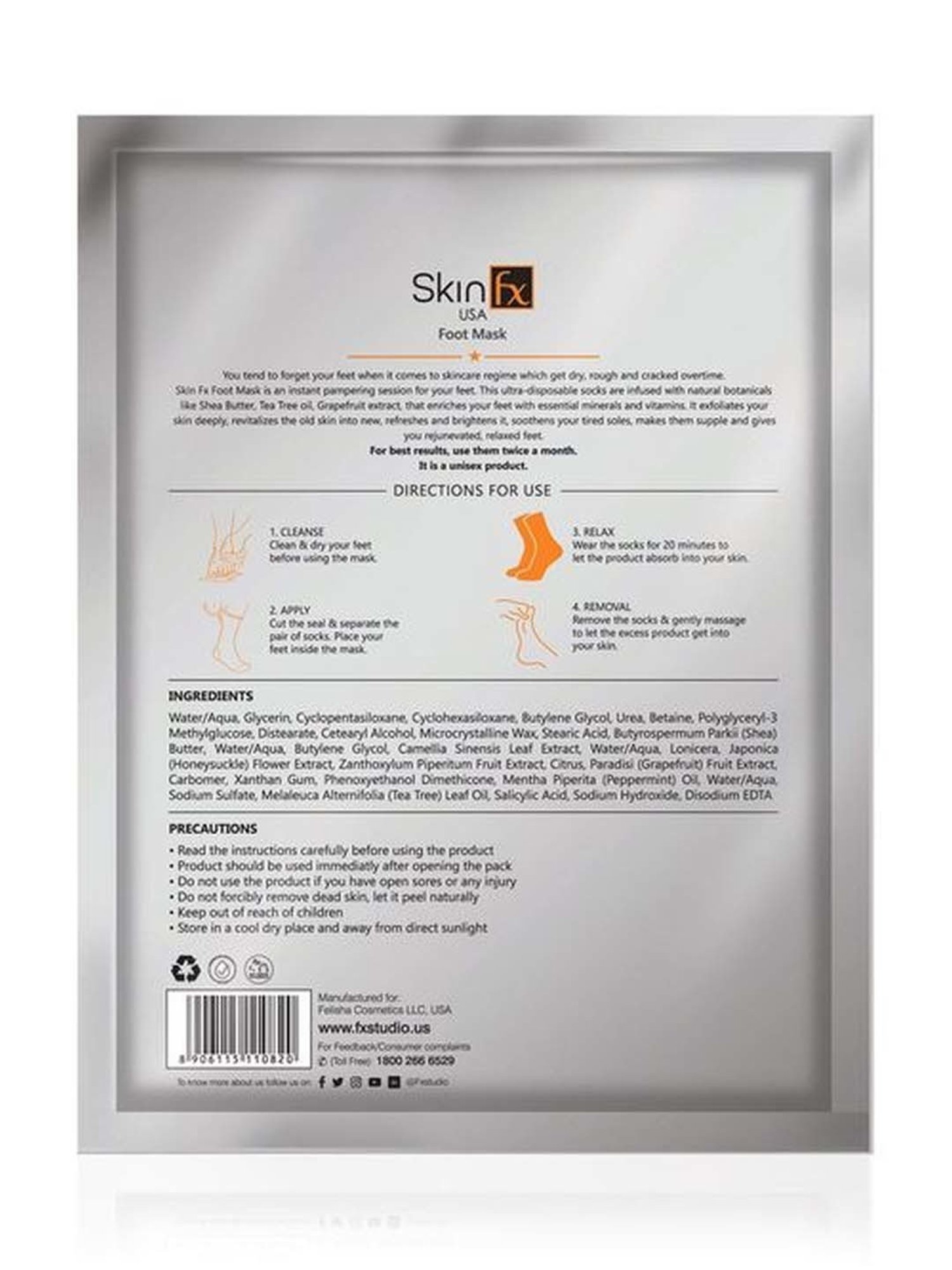 Skin Fx Foot Mask for Nourishment & Smoothening - 15 gm