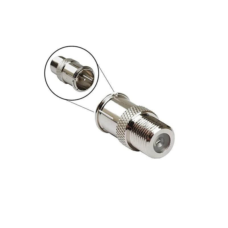 F-Jack to F-Quick Push On Plug - Male/Female - Adapter