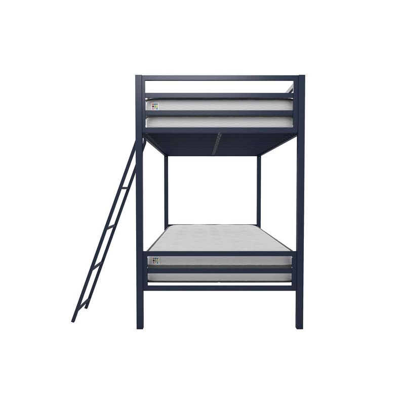 Twin over Twin Maxwell Metal Bunk Bed Navy Blue - Novogratz