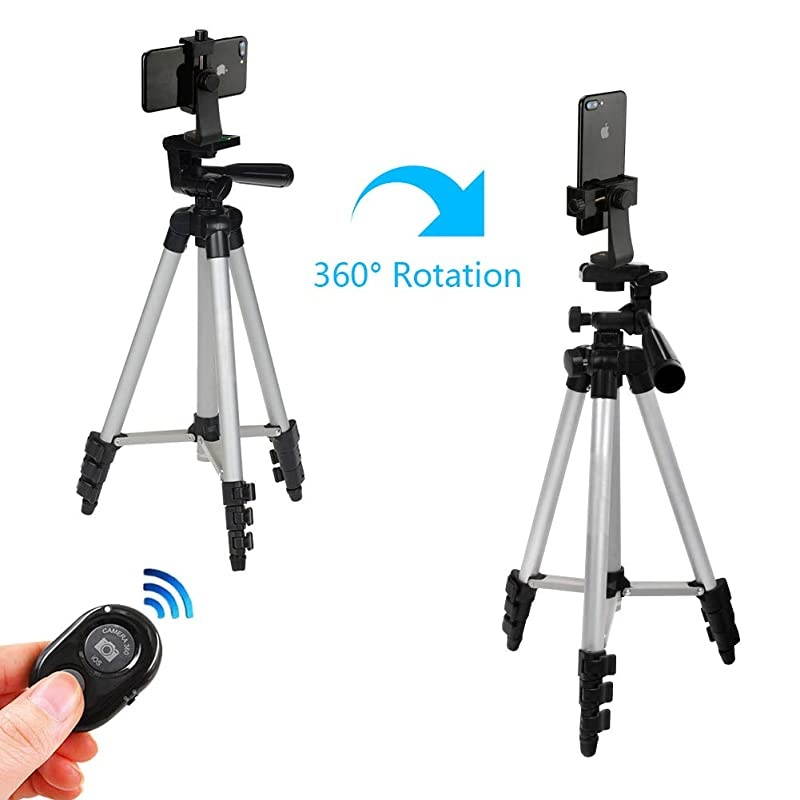 Tripod Mount for iwith Remote 360&deg; Rotation SmartHolder Adapter Clip Compatible with i11 Pro Xs Max XR X 8 7 6 6s Plus Samsung Nexus