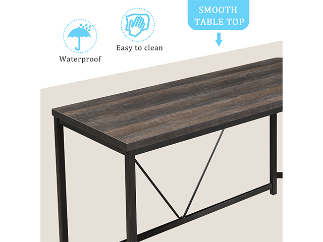L-Shaped Computer Desk, Corner Desk, 59.1"L x 19.7"W x 30.7"H Writing Study Workstation with Shelves for Home Office, Gaming Table, Space-Saving, Easy to Assemble, Industrial, Brown,GT77