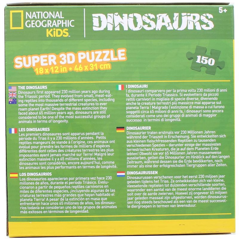 National Geographic National Geographic Kids Argentinosaurus 150 Piece Super 3D Jigsaw Puzzle