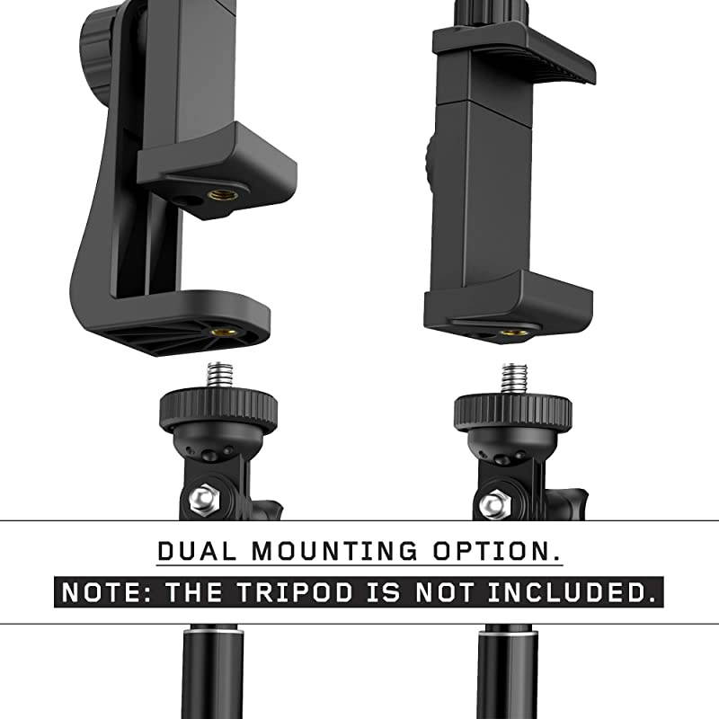 Phone Tripod Mount 2 Pack 14 Screw Adapter Cell Phone Holder with Adjustable Clamp Compatible with iPhone Samsung and All Phones CamcorderSelfie Monopod and More