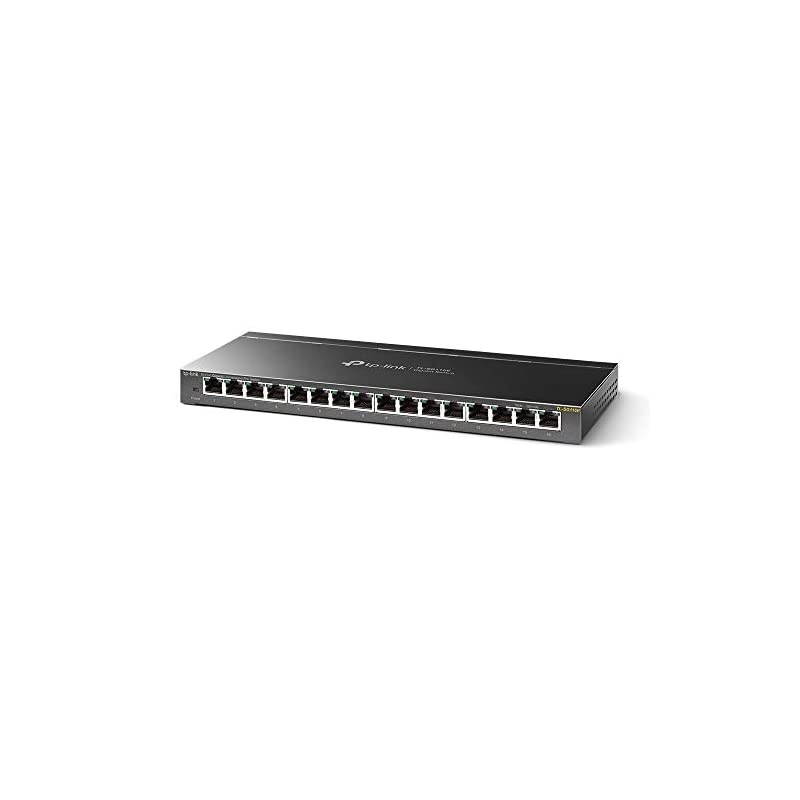16 Port Gigabit Switch | Easy Smart | Plug and Play | Lifetime Protection | DesktopWallMount | Sturdy Metal wShielded Ports | Support QoS Vlan IGMP and Link Aggregation TLSG116E