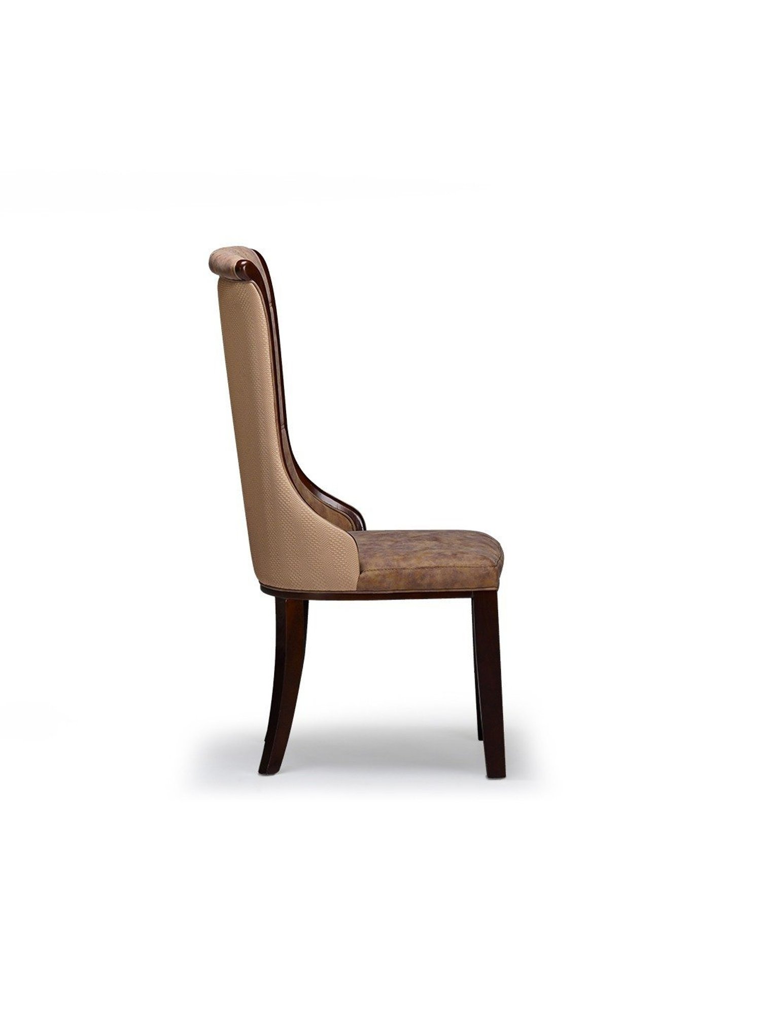 Durian Sabrina Modern Brown & Beige Premium Leatherette Dining Chair