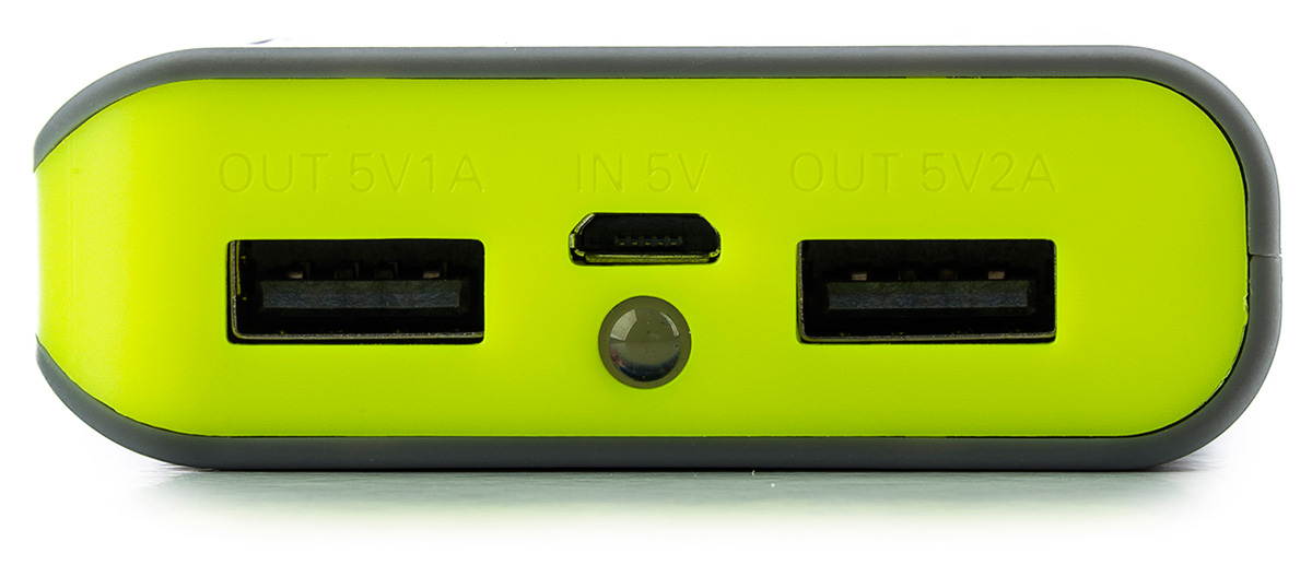 NGS PowerPump 6600mAh Power Bank 2x USB Output (1x5V/1A & 1x5V/2A) Color Lemon Model POWERPUMP6600LEMO