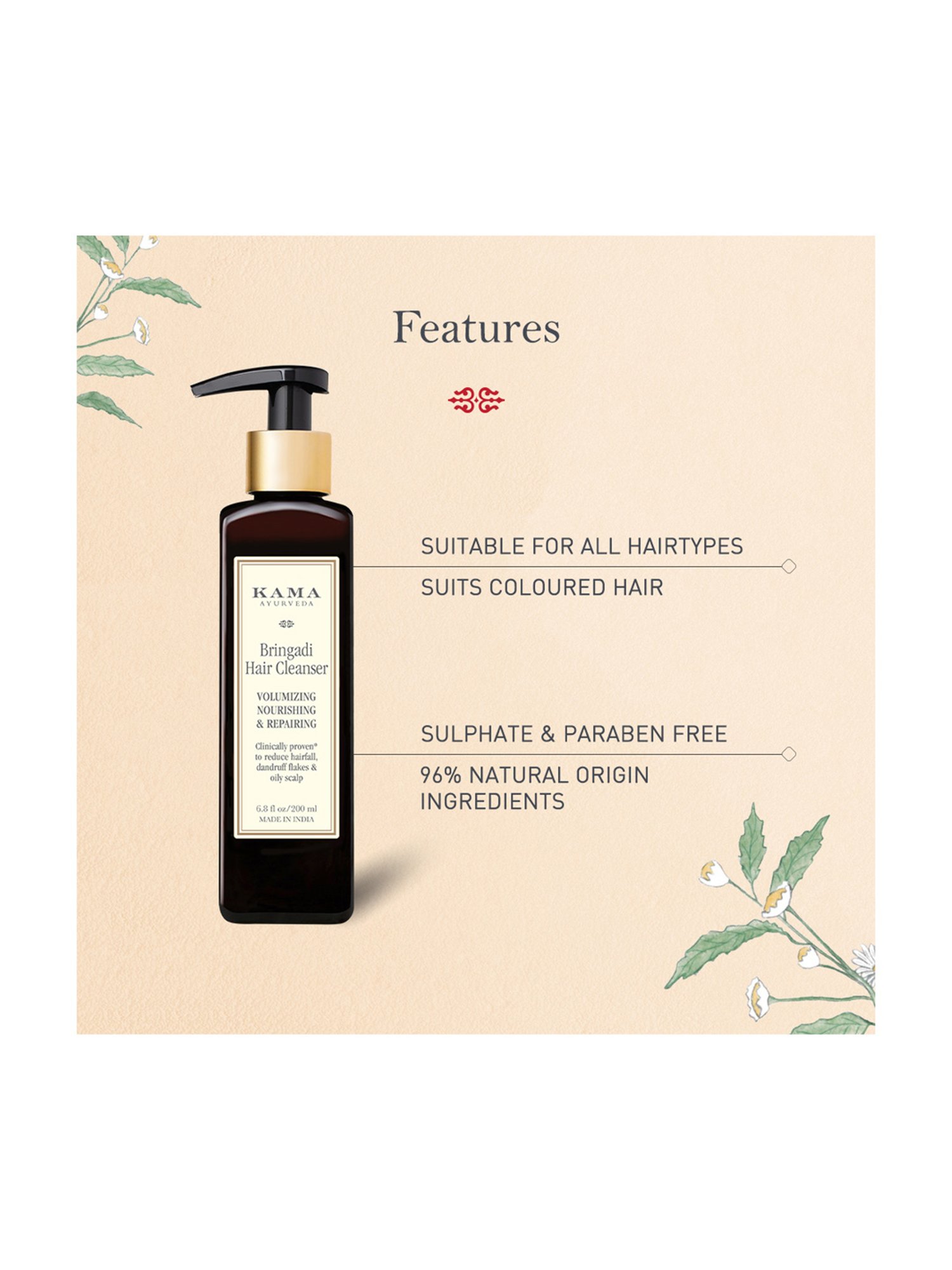 Kama Ayurveda Bringadi Hair Cleanser 50 ml (Unisex)