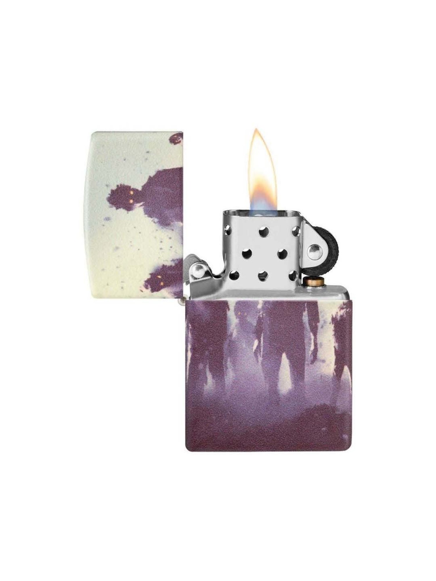 Zippo Multicolor Brass Zombie Design Windproof Pocket Lighter