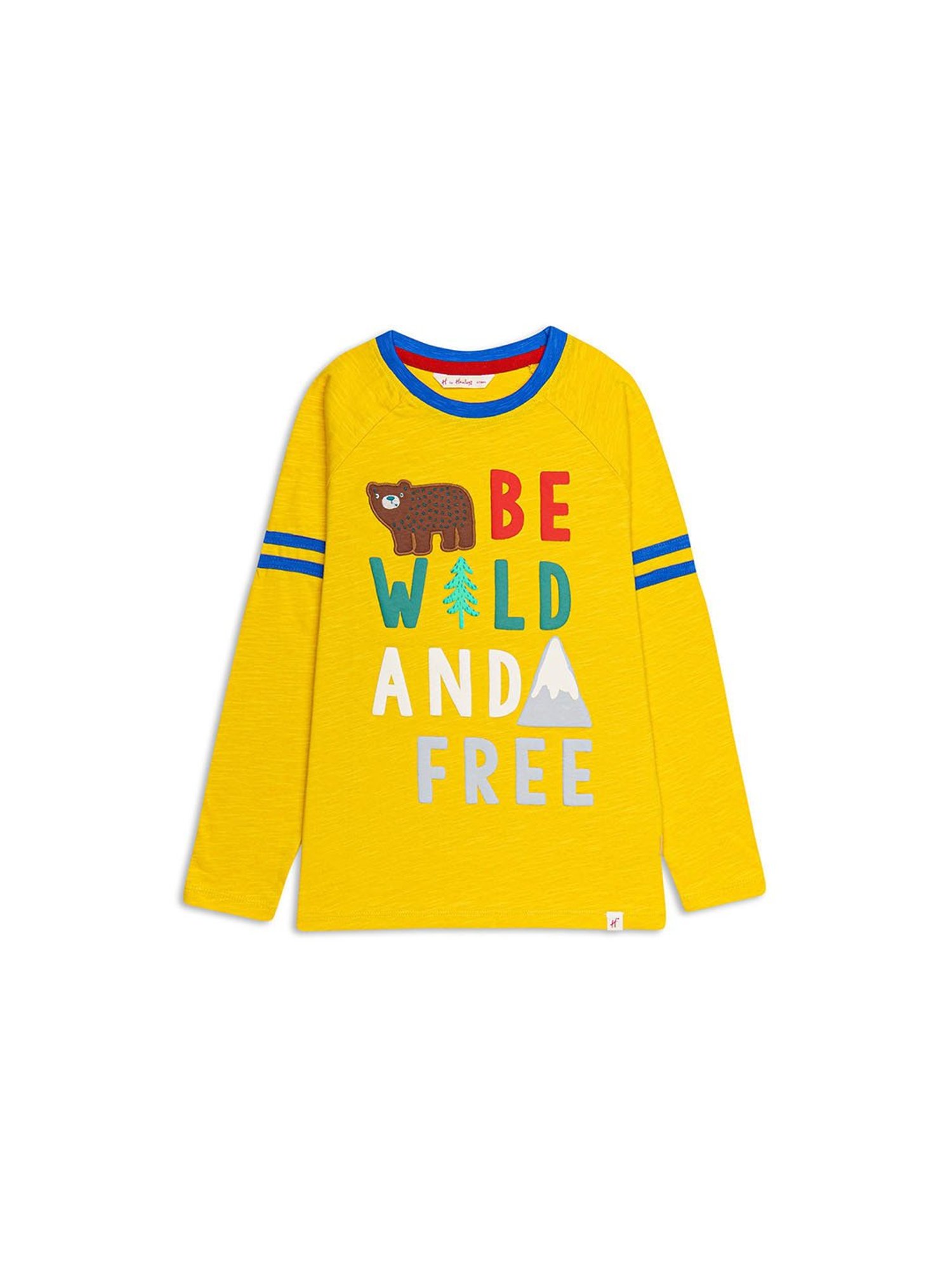 H by Hamleys Boys Yellow Printed Full Sleeves T-Shirt