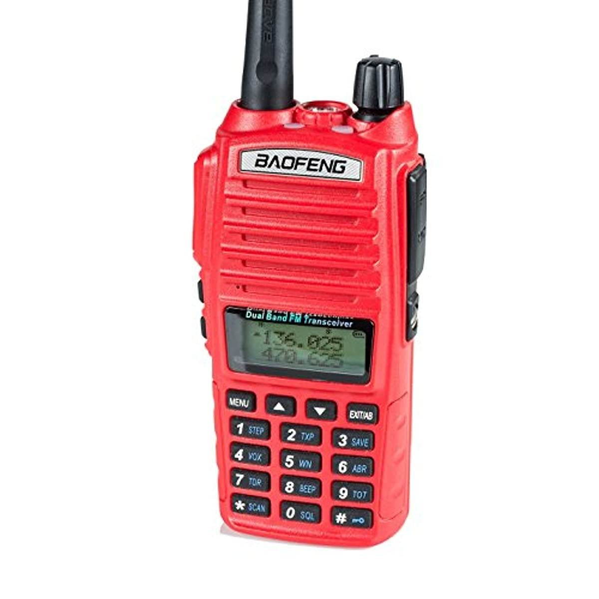 BaoFeng UV-82HP (RED) High Power Dual Band Radio: 136-174mhz (VHF) 400-520mhz (UHF) Amateur (Ham) Portable Two-Way