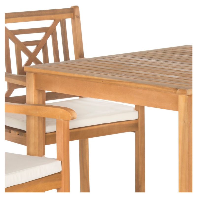 Del Mar 5pc Acacia Wood Dining Set - Brown - Safavieh