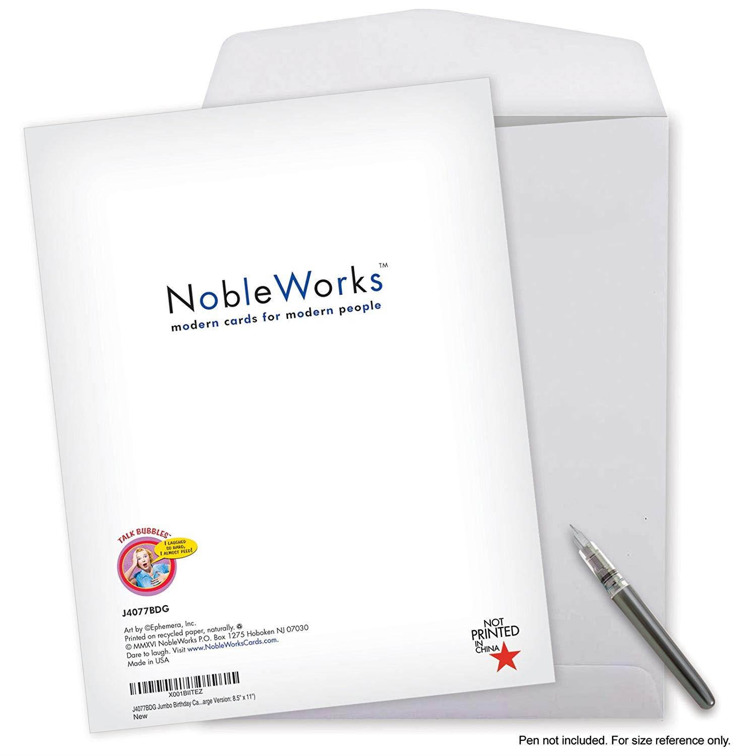 J4077BDG Jumbo Funny Birthday Card: Drink Coffee and Wine; With Envelope (Extra Large Size: 8.5" x 11")