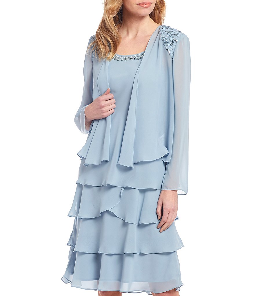 Le Bos 3-Piece Embroidered Trim Duster Pant Set