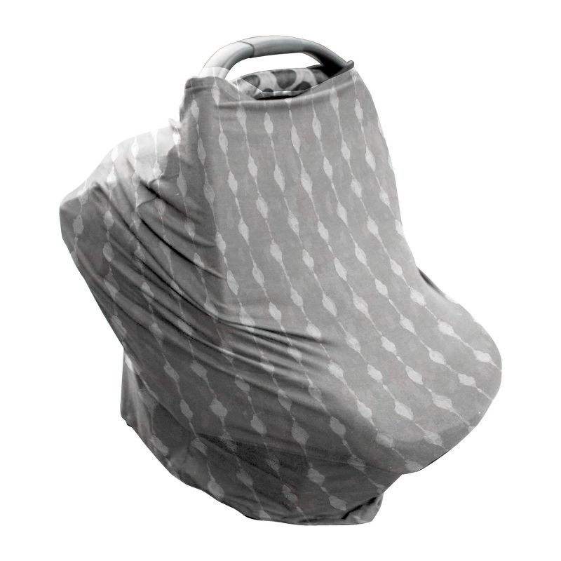 Bebe au Lait Pure & Simple 5-in-1 Cover with 2 Nursing Pads - Gray Shibori