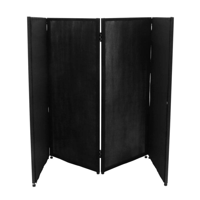 VEVOR DJ Event Facade White and Black Scrim Metal Frame Booth DJ Facade Equipment with Travel Bag Case