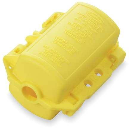 HUBBELL WIRING DEVICE-KELLEMS HLDMP Plug Lockout,Yellow,5/16 In. Dia.