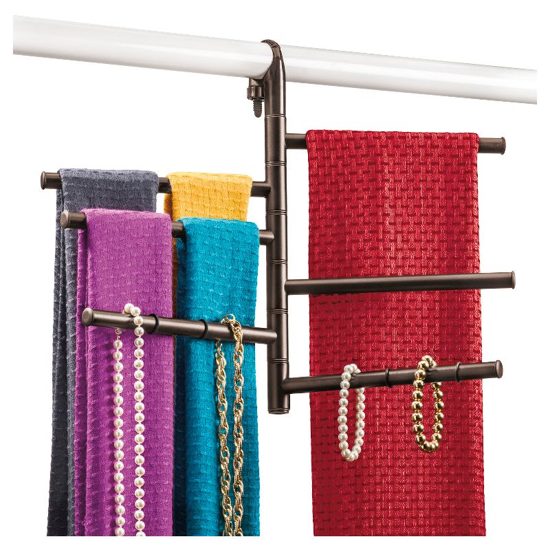 StorageWorks (Set of 2) 3-Shelf Hanging Closet Organizers Gray