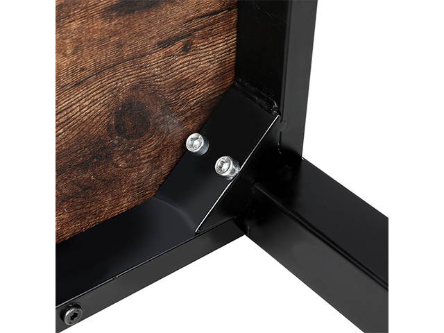 HILINSTON Computer Desk Gaming Table 55 inch Writing Study Desk for Home Office Workstation - Simple Retro Table with Sturdy Metal Frame for Living room,Brown,GT41