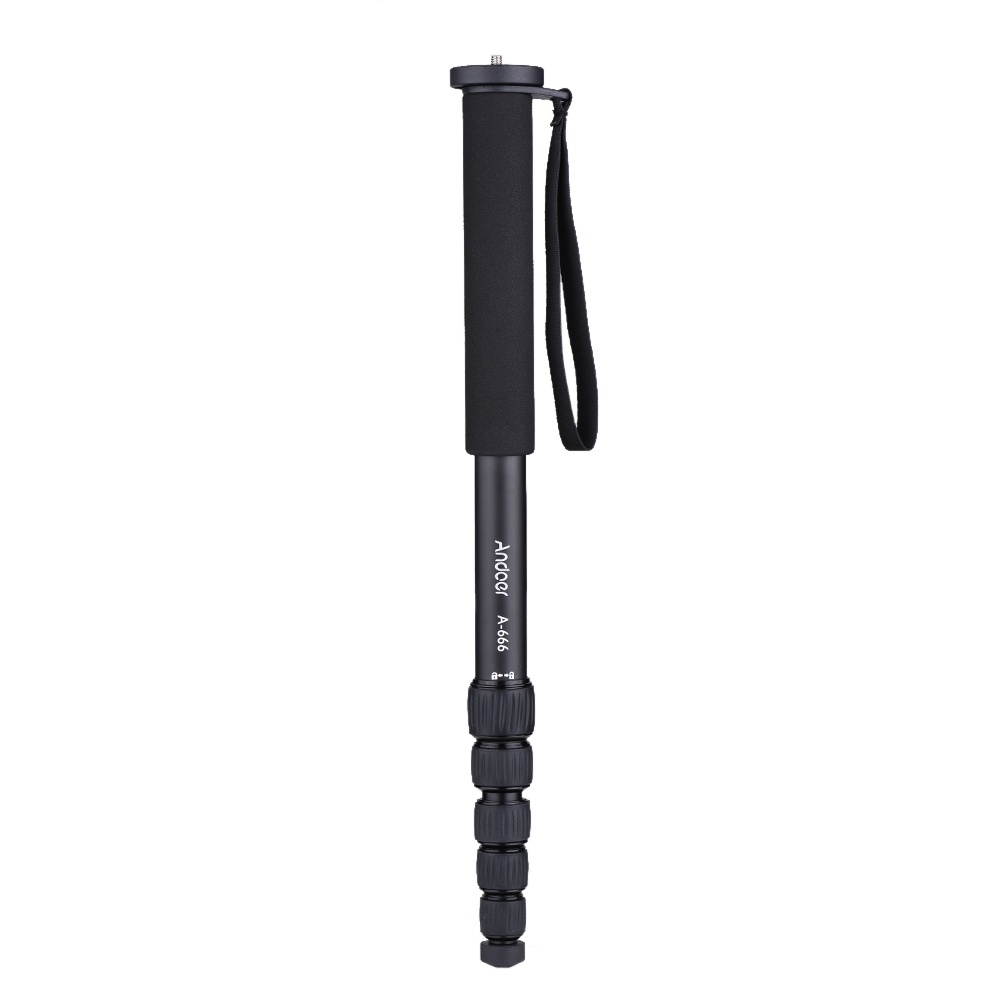 Andoer A-666 181cm/5.9ft Telescoping Aluminum Camera Monopod Unipod Stick 6-Section Max. Load 10kg/22Lbs with Carry Bag for Camcorder Video Studio Photography