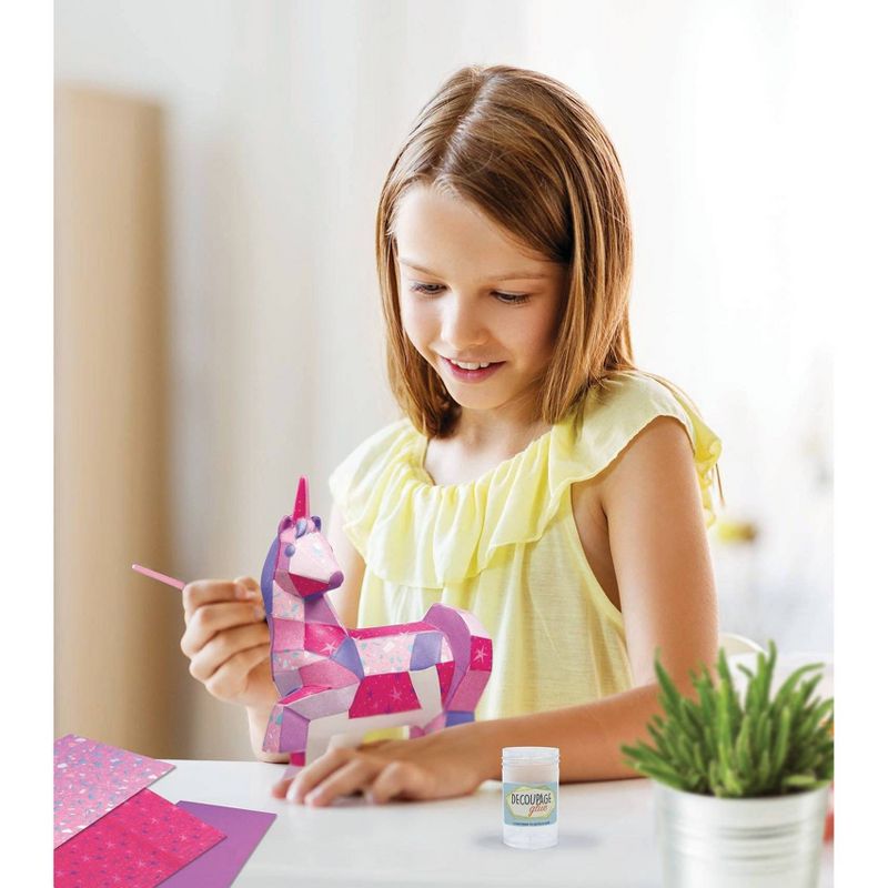 Bright Stripes Decoupage Animals - Unicorn