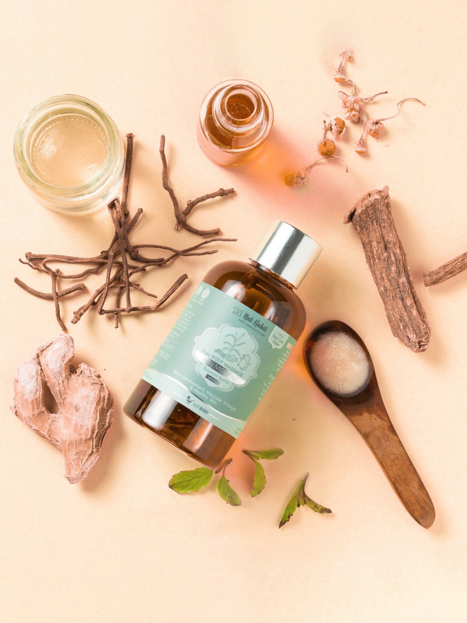 Nat Habit Balamool Nimbuka Winter Baby Maahu Pure Body Massage Oil - 200 ml