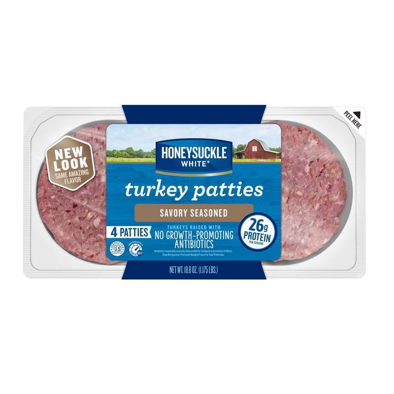 Honeysuckle White Savory Seasoned Turkey Patties - 18.8oz/4pk