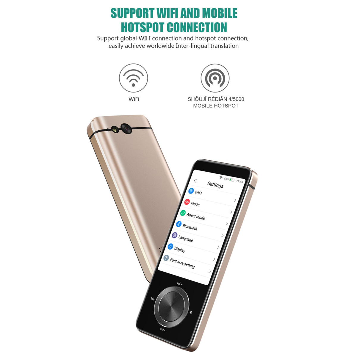 M6 Language Translator Device, Portable Voice Translator 107 Languages Two Way Language Instant Voice Translator,Offline Translators Devices 3.0 Inch Touch Screen