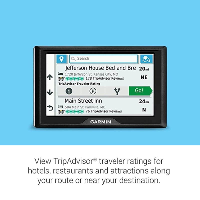 Drive 52 amp Traffic GPS navigator with 5 display features easytoread menus and maps traffic alerts plus information to enrich road trips